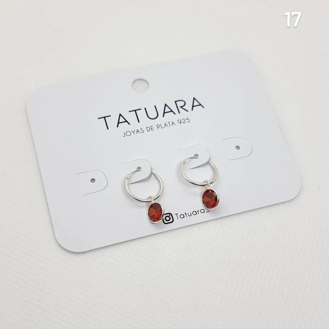 Argollas circular rojo(2)